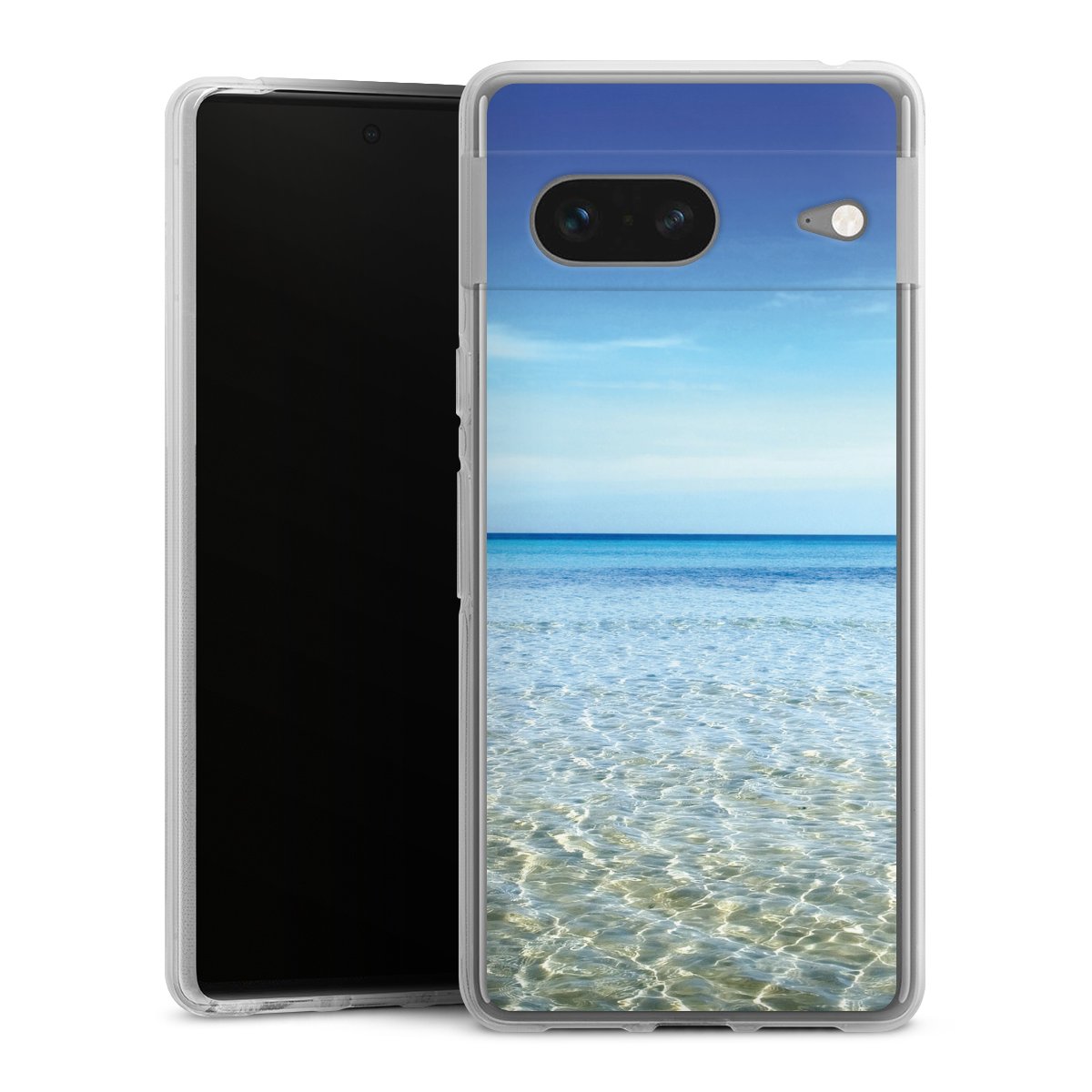 Google Pixel 7 Handy Silikon Hülle Case transparent Handyhülle Urlaub Sky Ocean Silikon Case