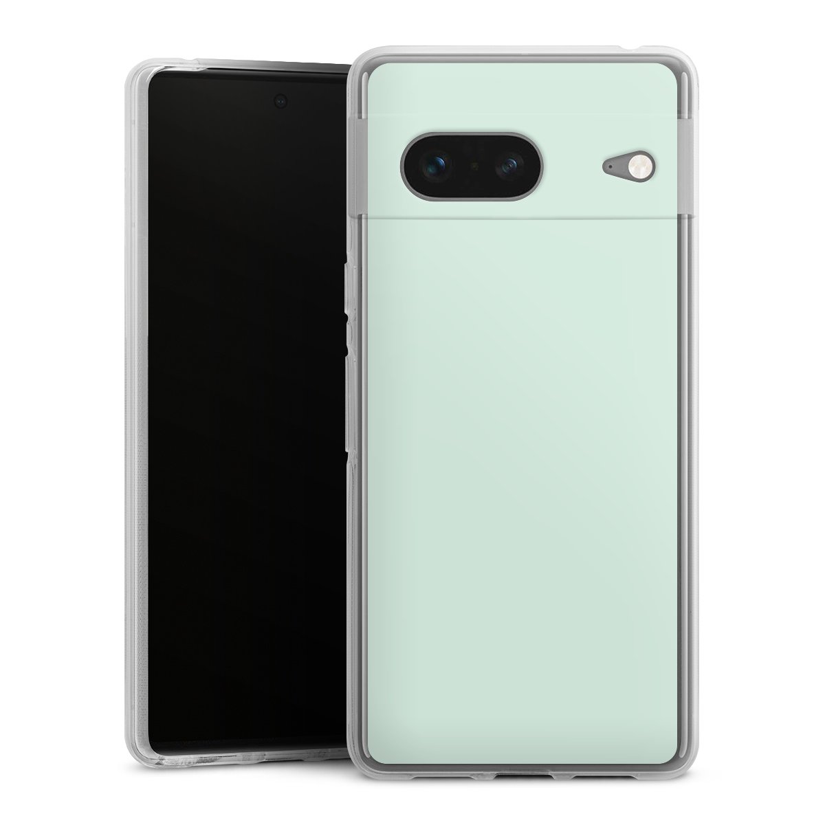 Google Pixel 7 Handy Silikon Hülle Case transparent Handyhülle Green Unicoloured Mint Silikon Case