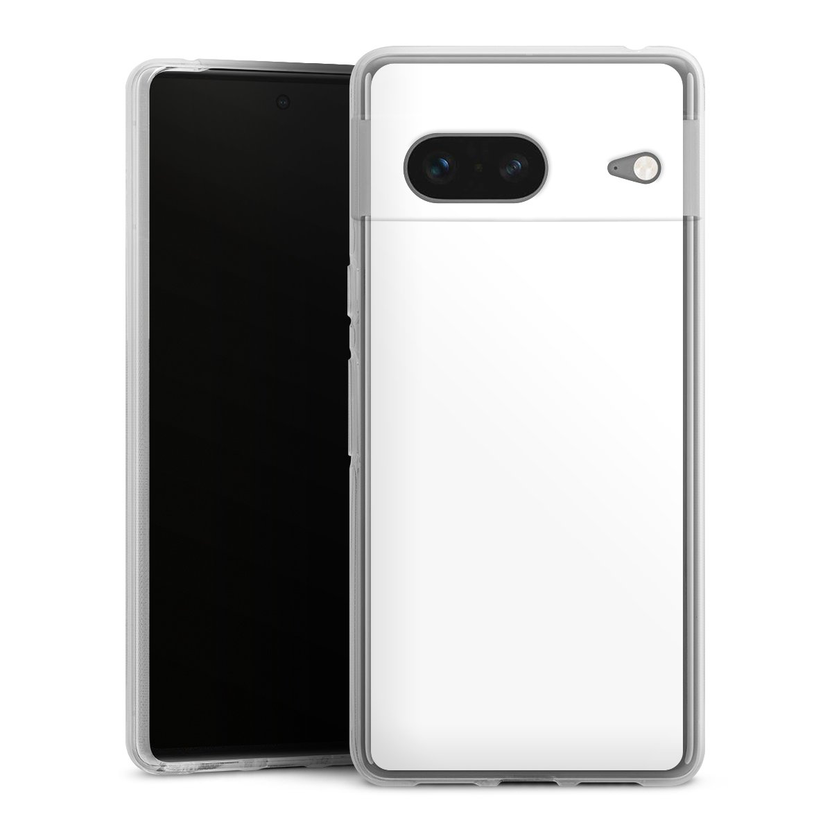 Google Pixel 7 Handy Silikon Hülle Case transparent Handyhülle Unicoloured Colour White Silikon Case