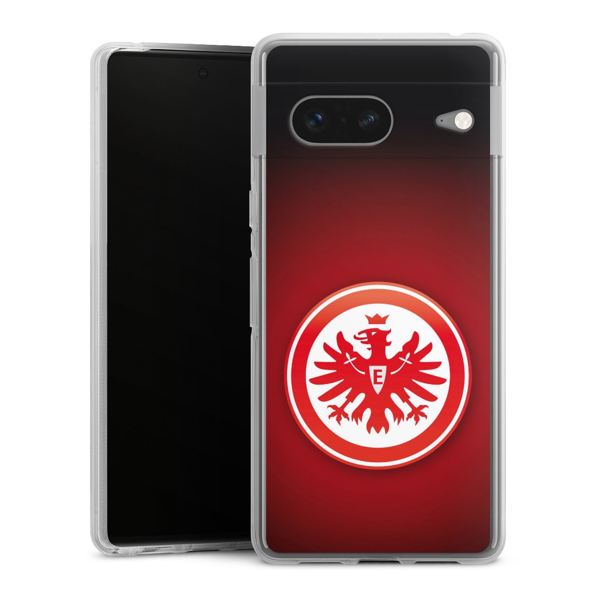 Google Pixel 7 Handy Silikon Hülle Case transparent Handyhülle Eintracht Frankfurt Official Licensed Product Coat Of Arms Silikon Case