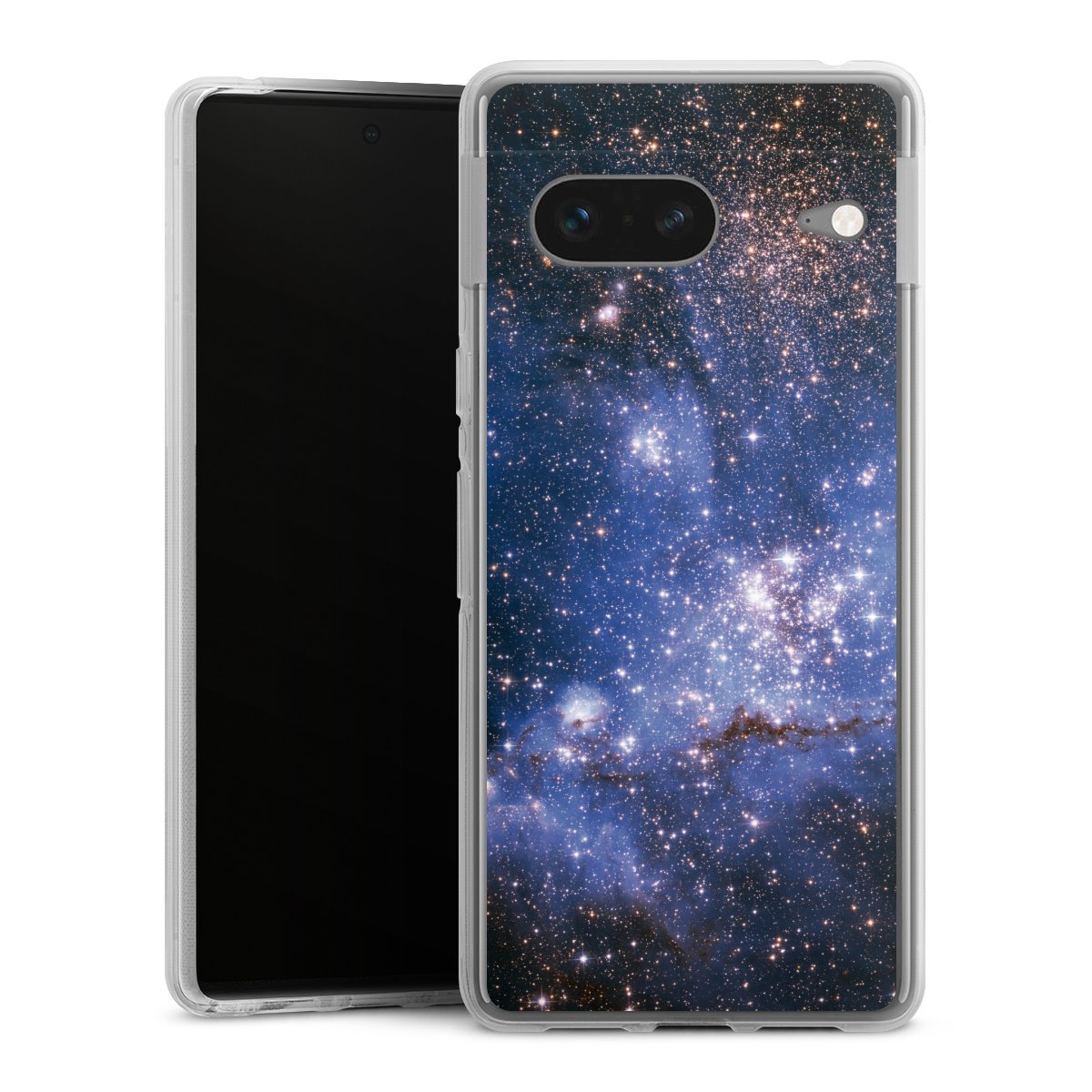 Google Pixel 7 Handy Silikon Hülle Case transparent Handyhülle Weltall Galaxy Weltraum Silikon Case