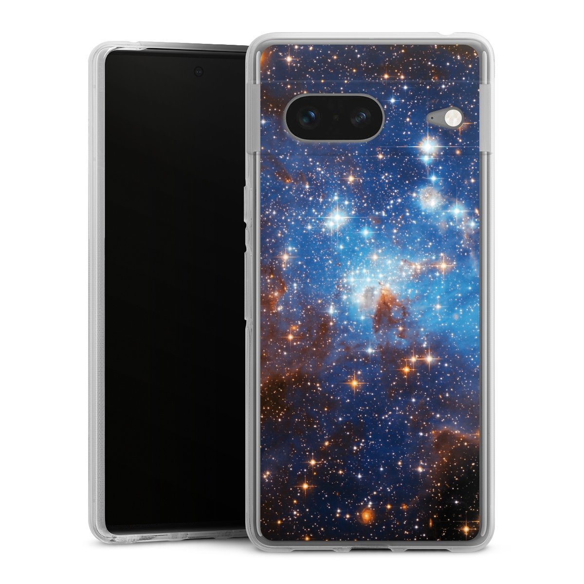 Google Pixel 7 Handy Silikon Hülle Case transparent Handyhülle Star Weltall Galaxy Silikon Case