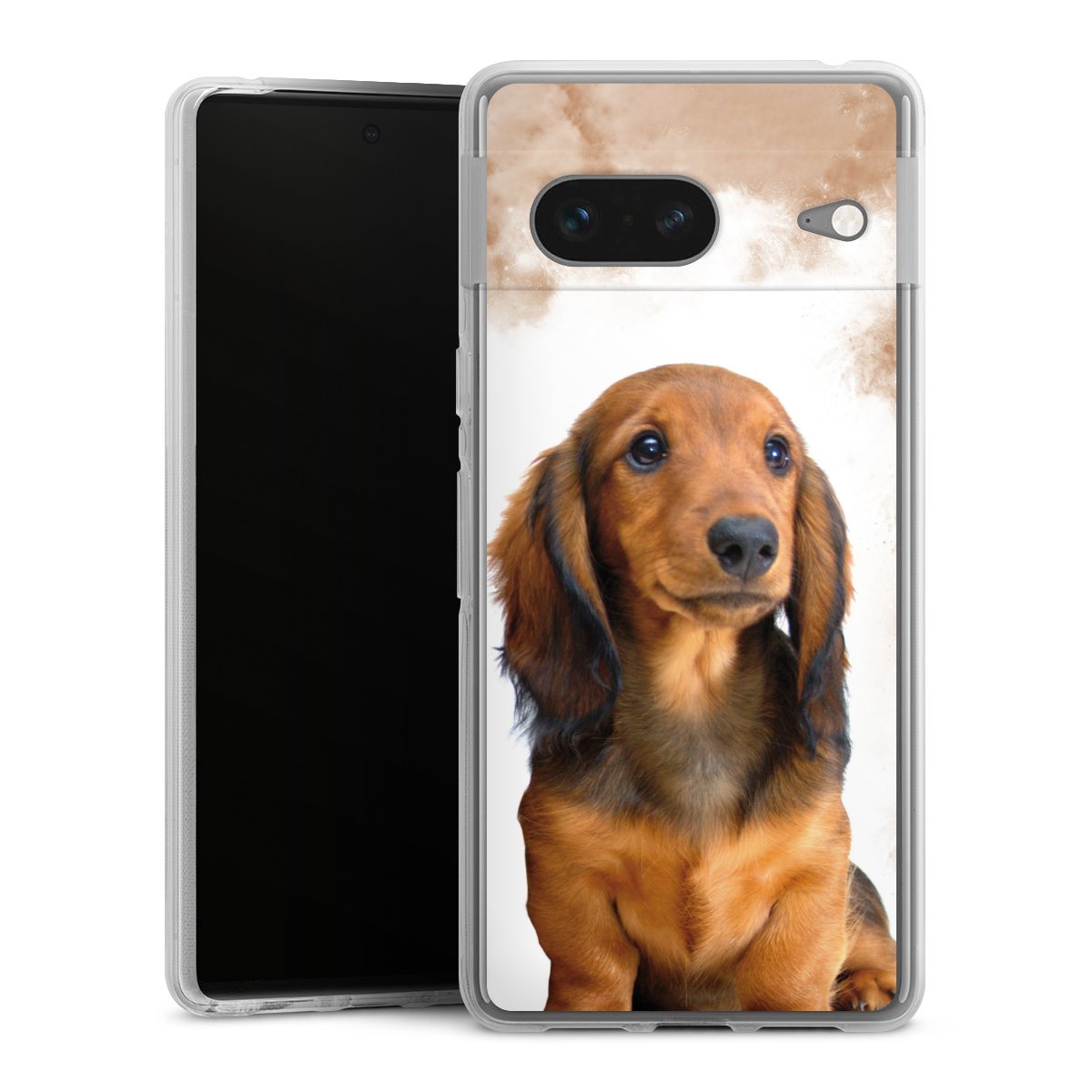 Google Pixel 7 Handy Silikon Hülle Case transparent Handyhülle Dog Pet Dachshund Silikon Case