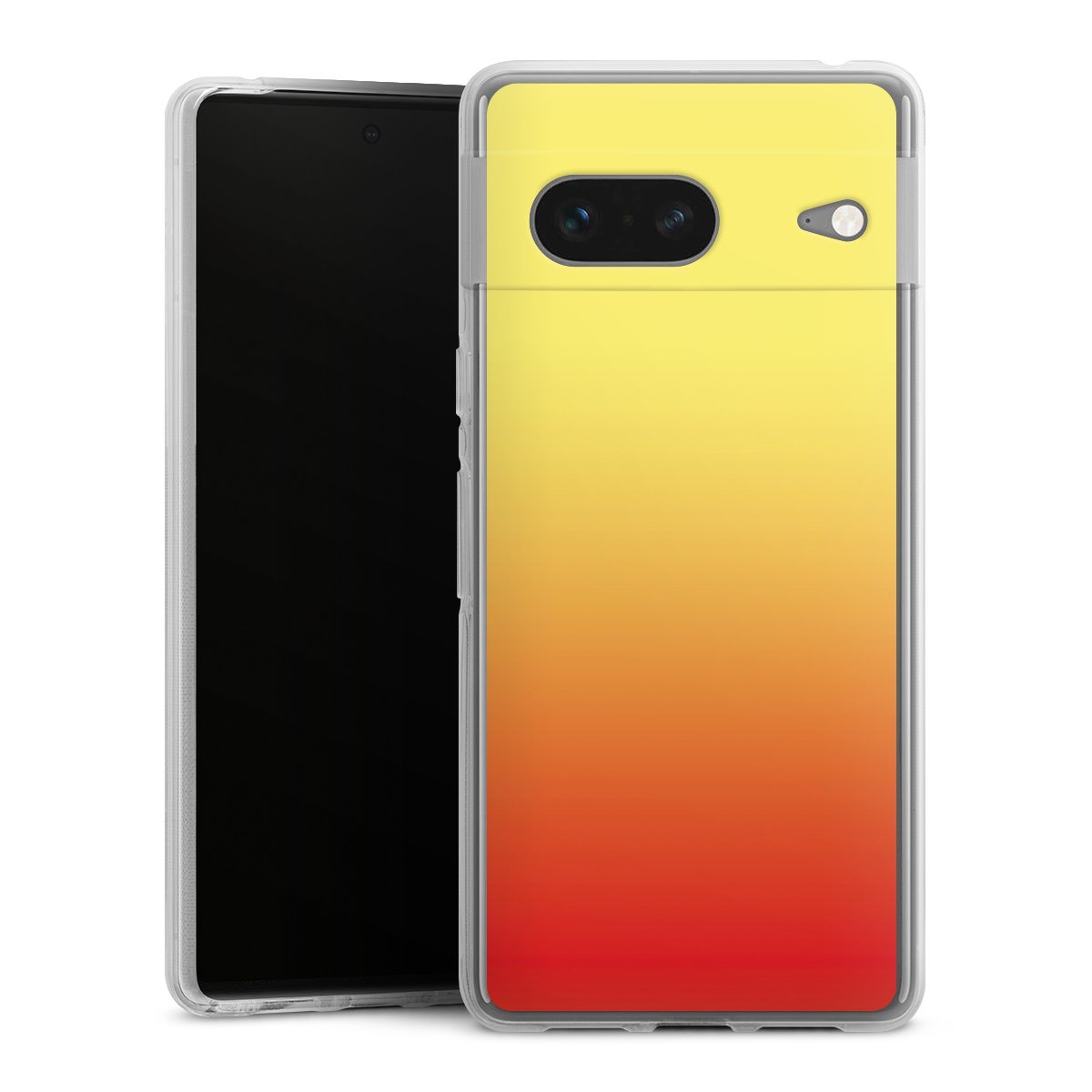 Google Pixel 7 Handy Silikon Hülle Case transparent Handyhülle Ombre Two-Tone Silikon Case