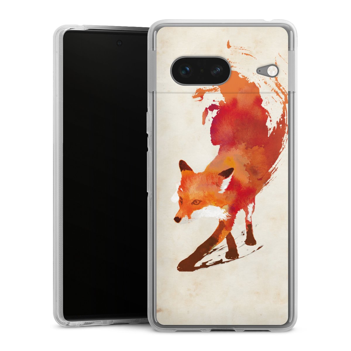 Google Pixel 7 Handy Silikon Hülle Case transparent Handyhülle Fox Graphic Silikon Case