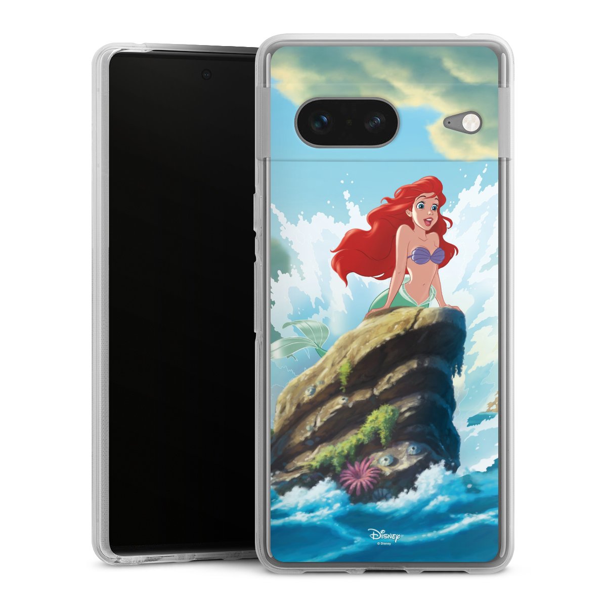 Google Pixel 7 Handy Silikon Hülle Case transparent Handyhülle Mermaid Arielle Die Meerjungfrau Official Licensed Product Silikon Case