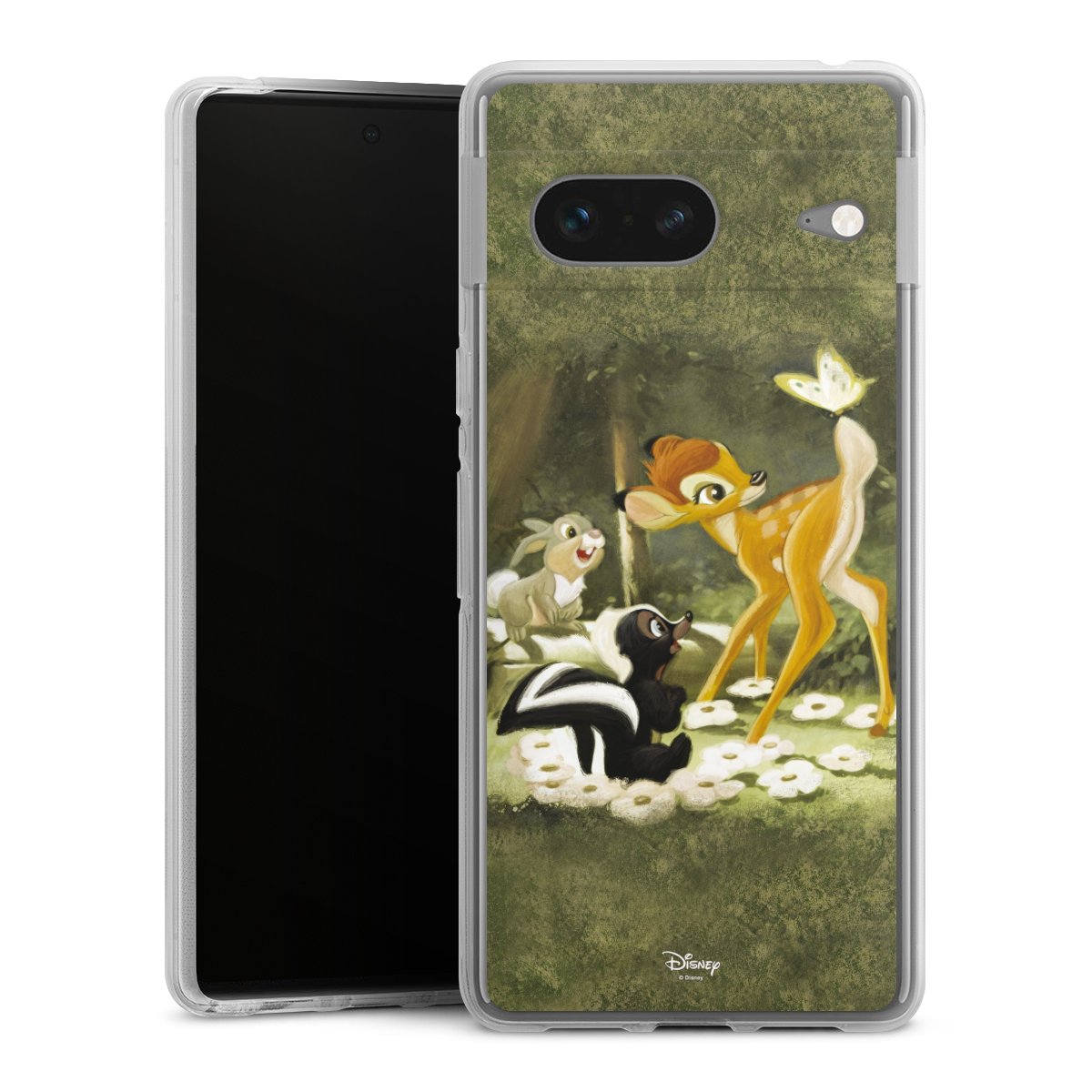 Google Pixel 7 Handy Silikon Hülle Case transparent Handyhülle Disney Official Licensed Product Bambi Silikon Case