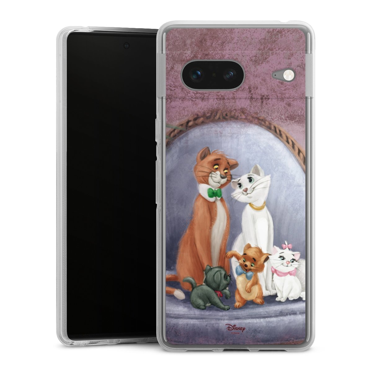 Google Pixel 7 Handy Silikon Hülle Case transparent Handyhülle Official Licensed Product Disney Aristocats Silikon Case