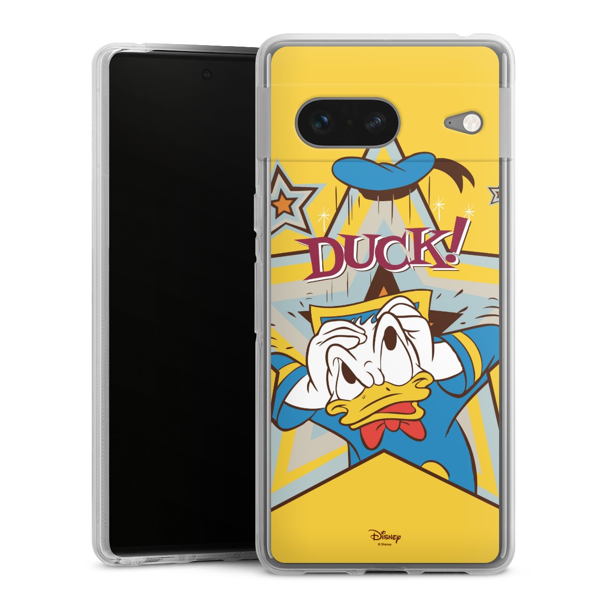 Google Pixel 7 Handy Silikon Hülle Case transparent Handyhülle Official Licensed Product Donald Duck Disney Silikon Case