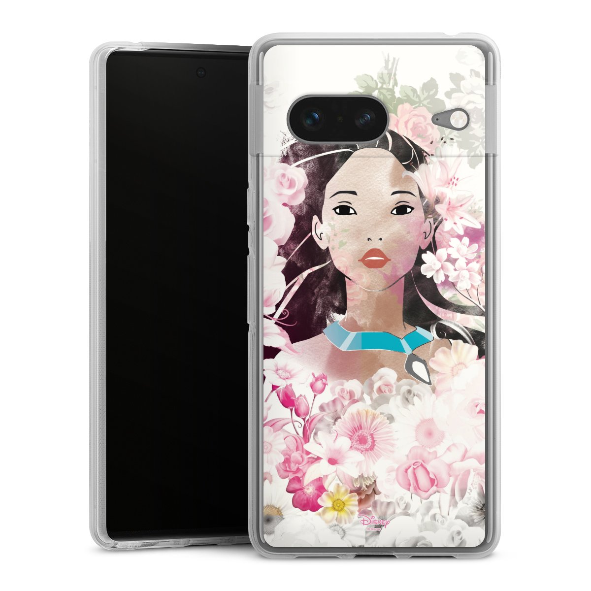 Google Pixel 7 Handy Silikon Hülle Case transparent Handyhülle Pocahontas Official Licensed Product Disney Silikon Case