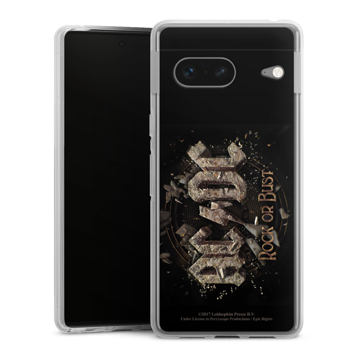 Google Pixel 7 Handy Silikon Hülle Case transparent Handyhülle Acdc Official Licensed Product Rock Or Bust Silikon Case