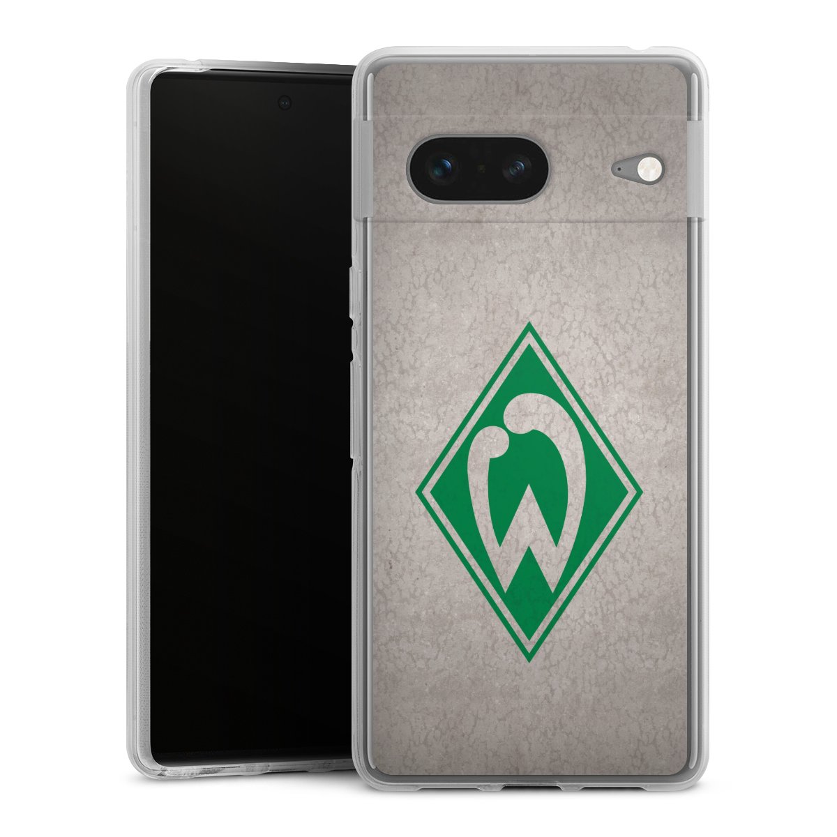 Google Pixel 7 Handy Silikon Hülle Case transparent Handyhülle Sv Werder Bremen Concrete Official Licensed Product Silikon Case