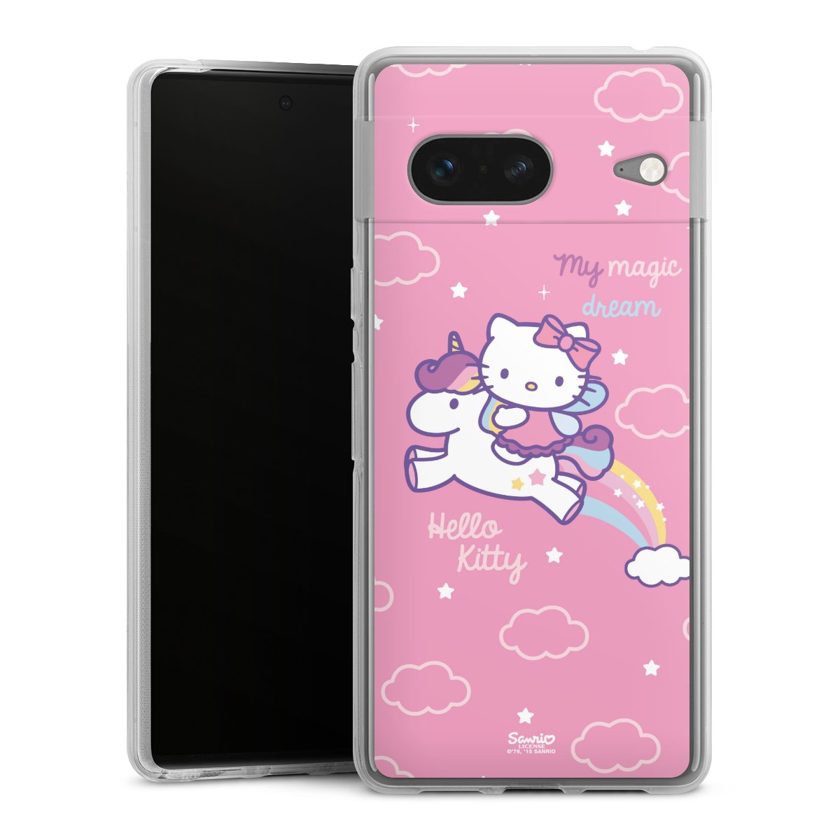 Google Pixel 7 Handy Silikon Hülle Case transparent Handyhülle Einhorn Official Licensed Product Hello Kitty Silikon Case