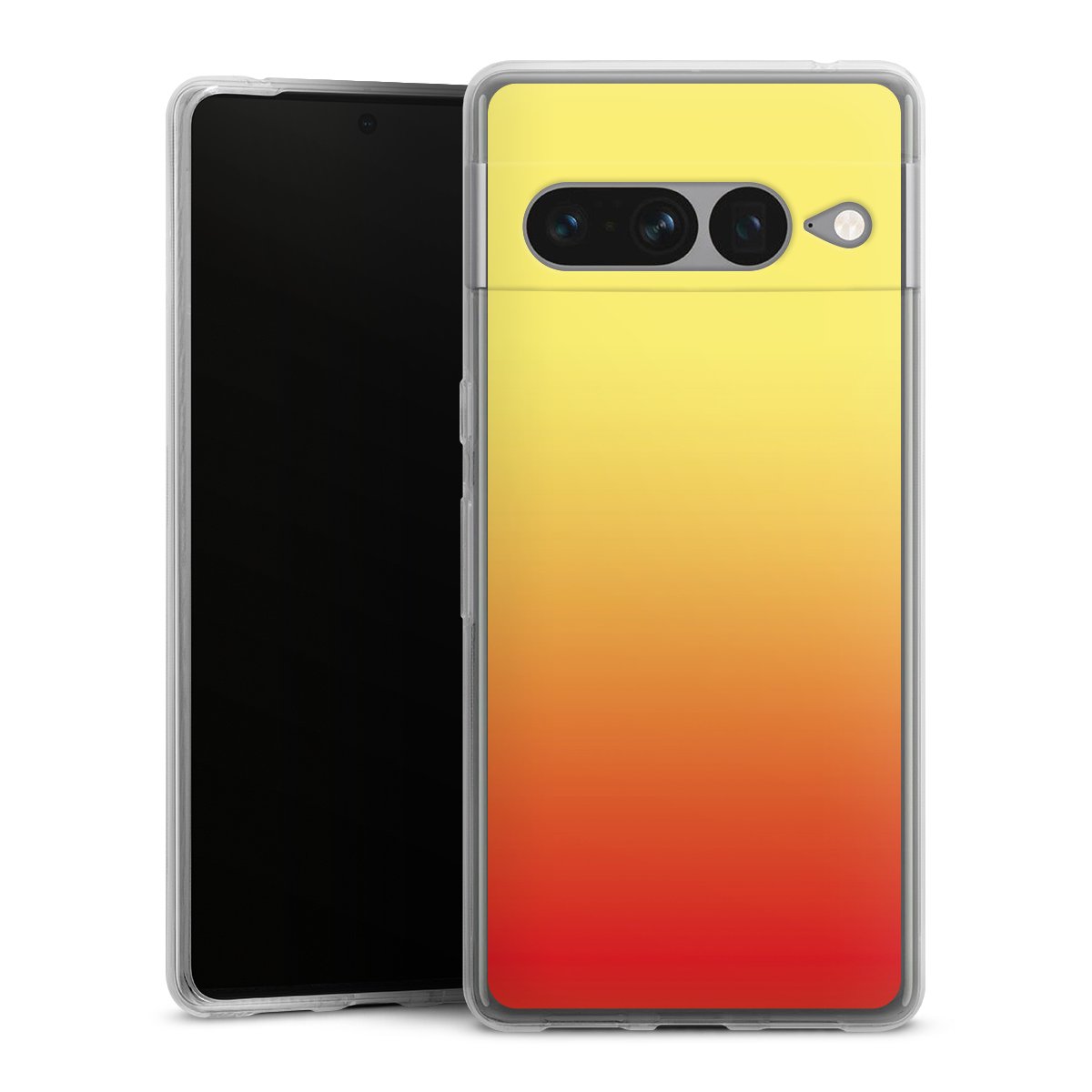 Google Pixel 7 Pro Handy Silikon Hülle Case transparent Handyhülle Ombre Two-Tone Silikon Case