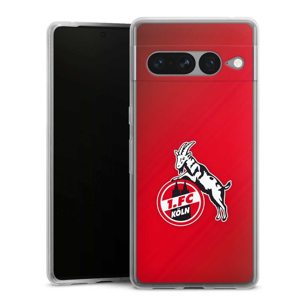 Google Pixel 7 Pro Handy Silikon Hülle Case transparent Handyhülle Official Licensed Product Effzeh 1. Fc Köln Silikon Case