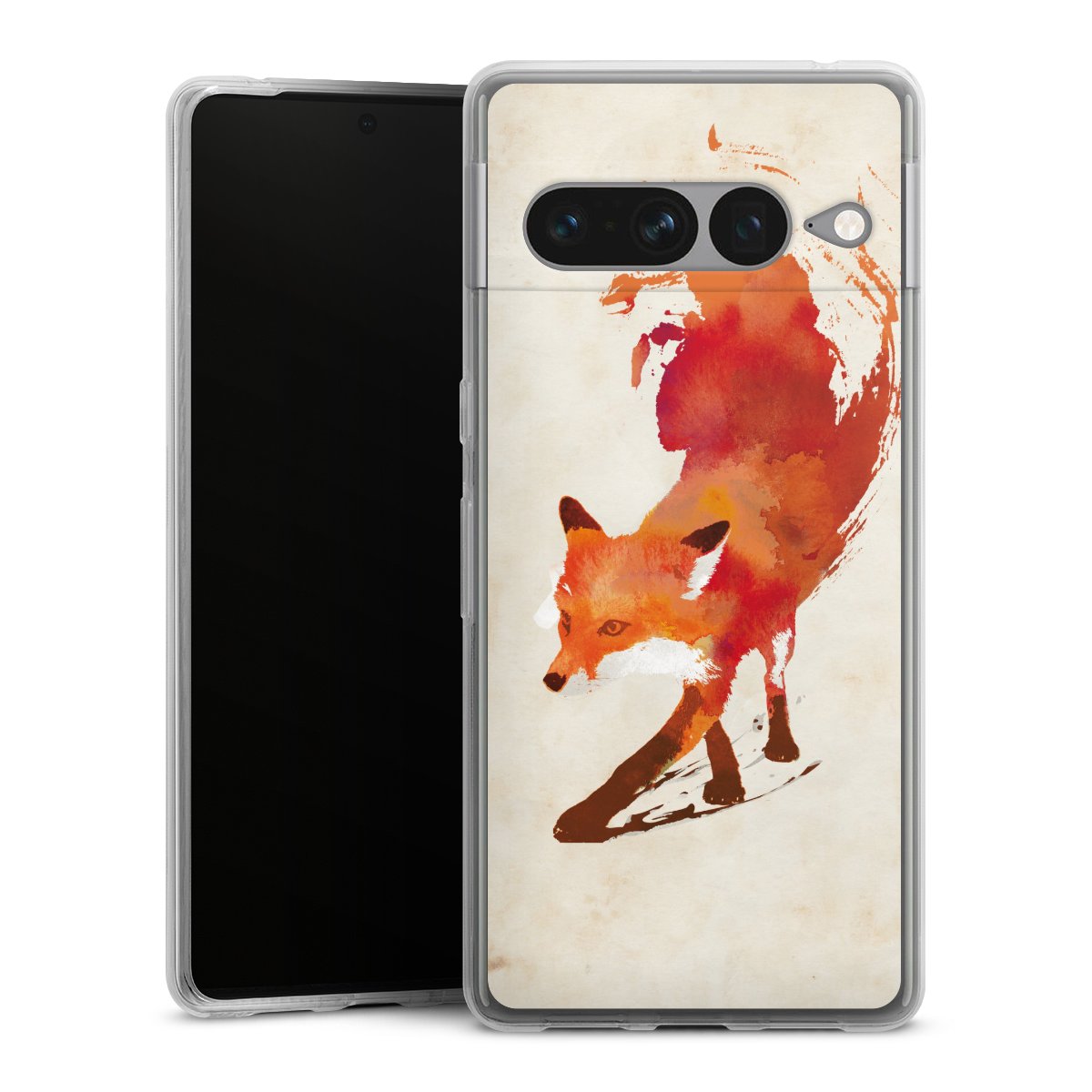 Google Pixel 7 Pro Handy Silikon Hülle Case transparent Handyhülle Fox Graphic Silikon Case