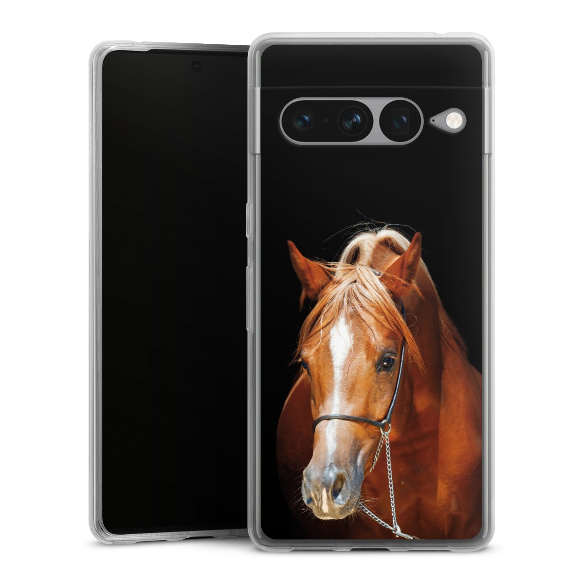 Google Pixel 7 Pro Handy Silikon Hülle Case transparent Handyhülle Mare Horse Hobby Silikon Case