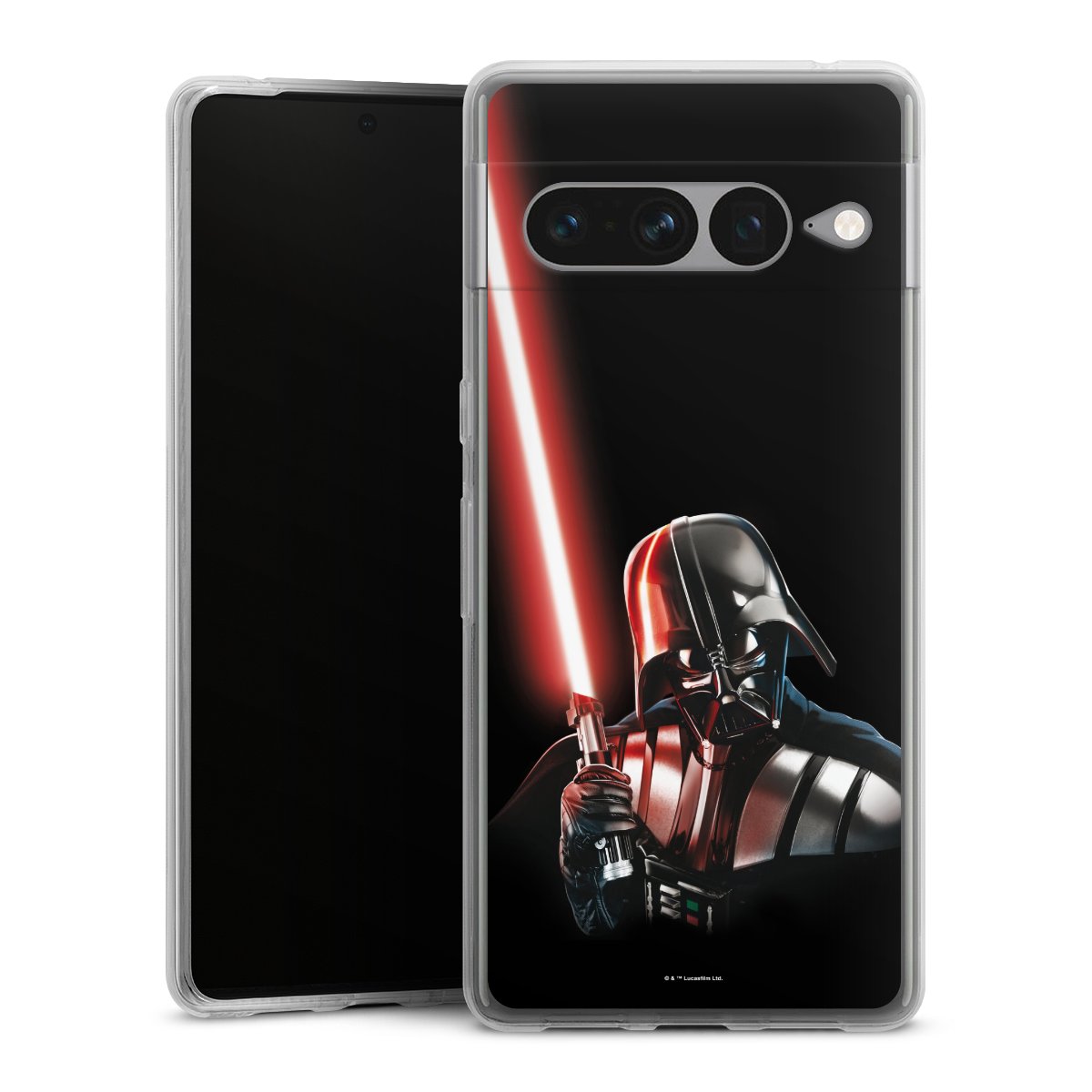 Google Pixel 7 Pro Handy Silikon Hülle Case transparent Handyhülle Star Wars Merchandise Darth Vader Silikon Case