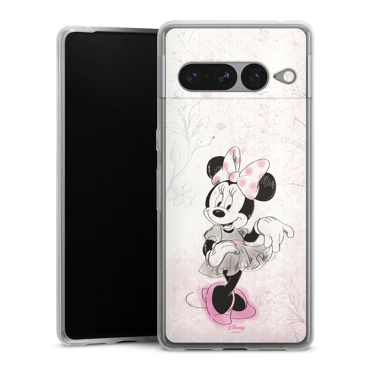 Google Pixel 7 Pro Handy Silikon Hülle Case transparent Handyhülle Disney Minnie Mouse Vintage Silikon Case