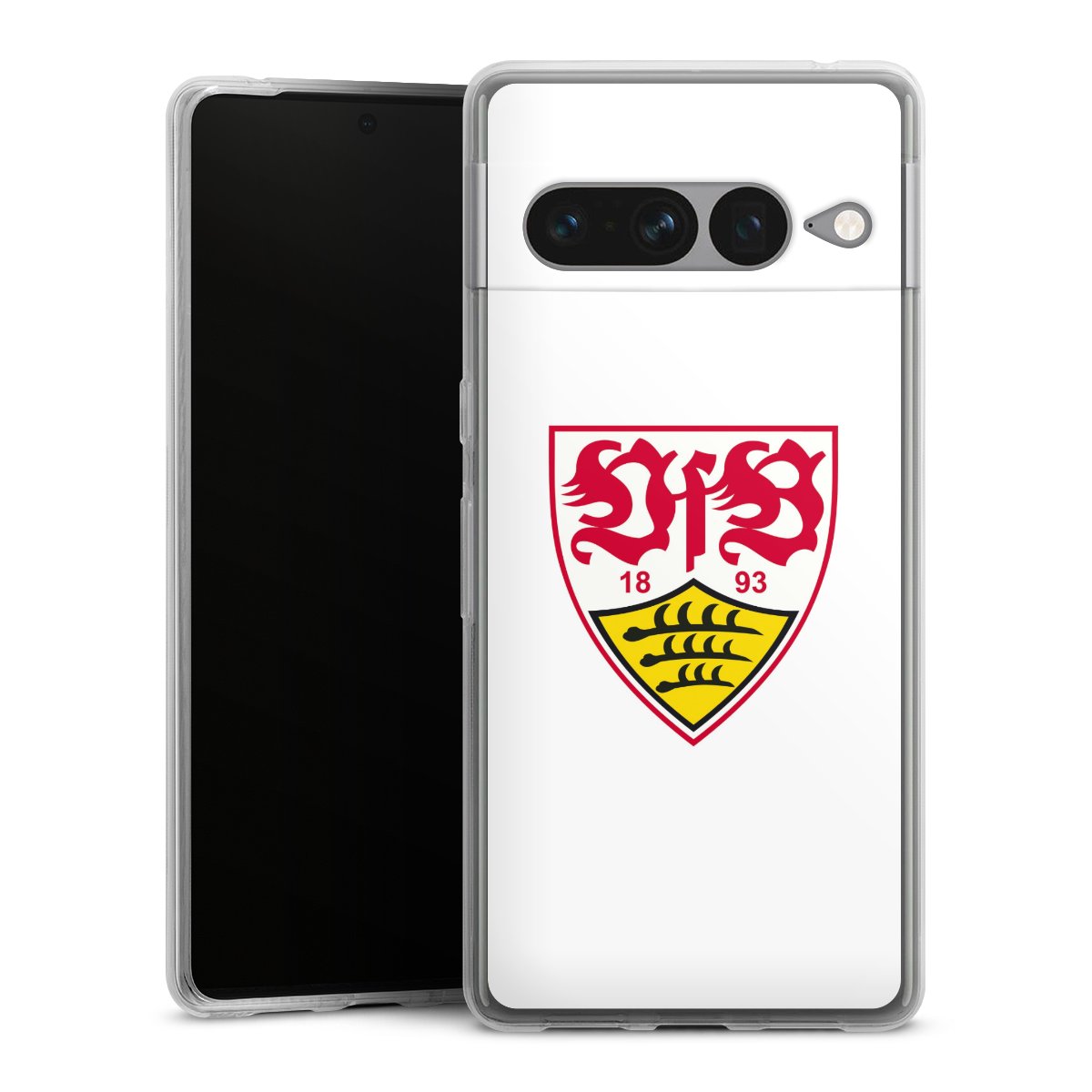 Google Pixel 7 Pro Handy Silikon Hülle Case transparent Handyhülle Logo Official Licensed Product Vfb Stuttgart Silikon Case