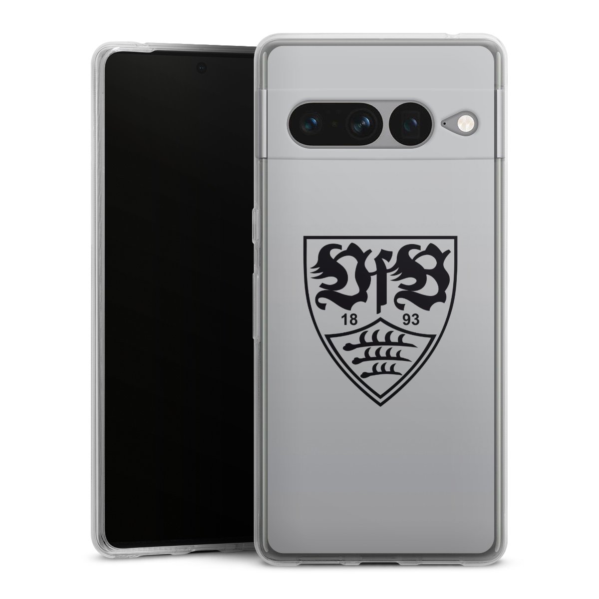 Google Pixel 7 Pro Handy Silikon Hülle Case transparent Handyhülle Logo Vfb Stuttgart Official Licensed Product Silikon Case