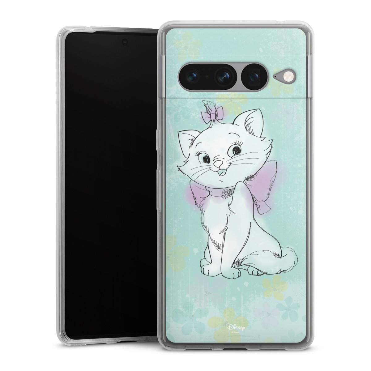 Google Pixel 7 Pro Handy Silikon Hülle Case transparent Handyhülle Aristocats Mary Disney Official Licensed Product Silikon Case