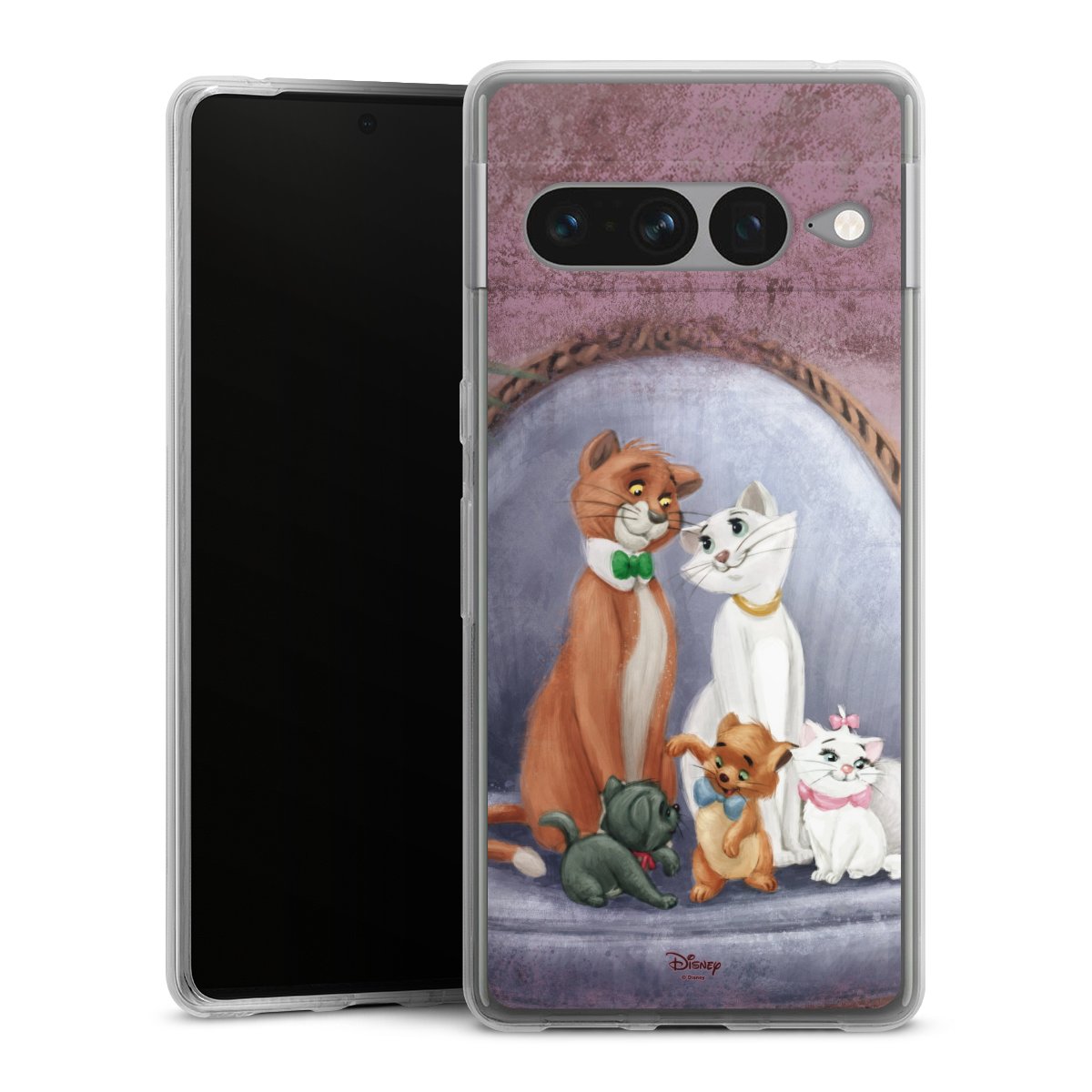 Google Pixel 7 Pro Handy Silikon Hülle Case transparent Handyhülle Official Licensed Product Disney Aristocats Silikon Case