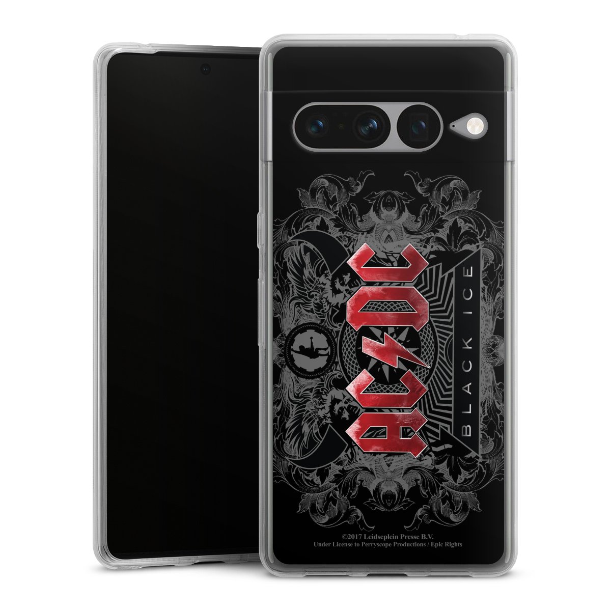 Google Pixel 7 Pro Handy Silikon Hülle Case transparent Handyhülle Merchandise Black Ice Acdc Silikon Case