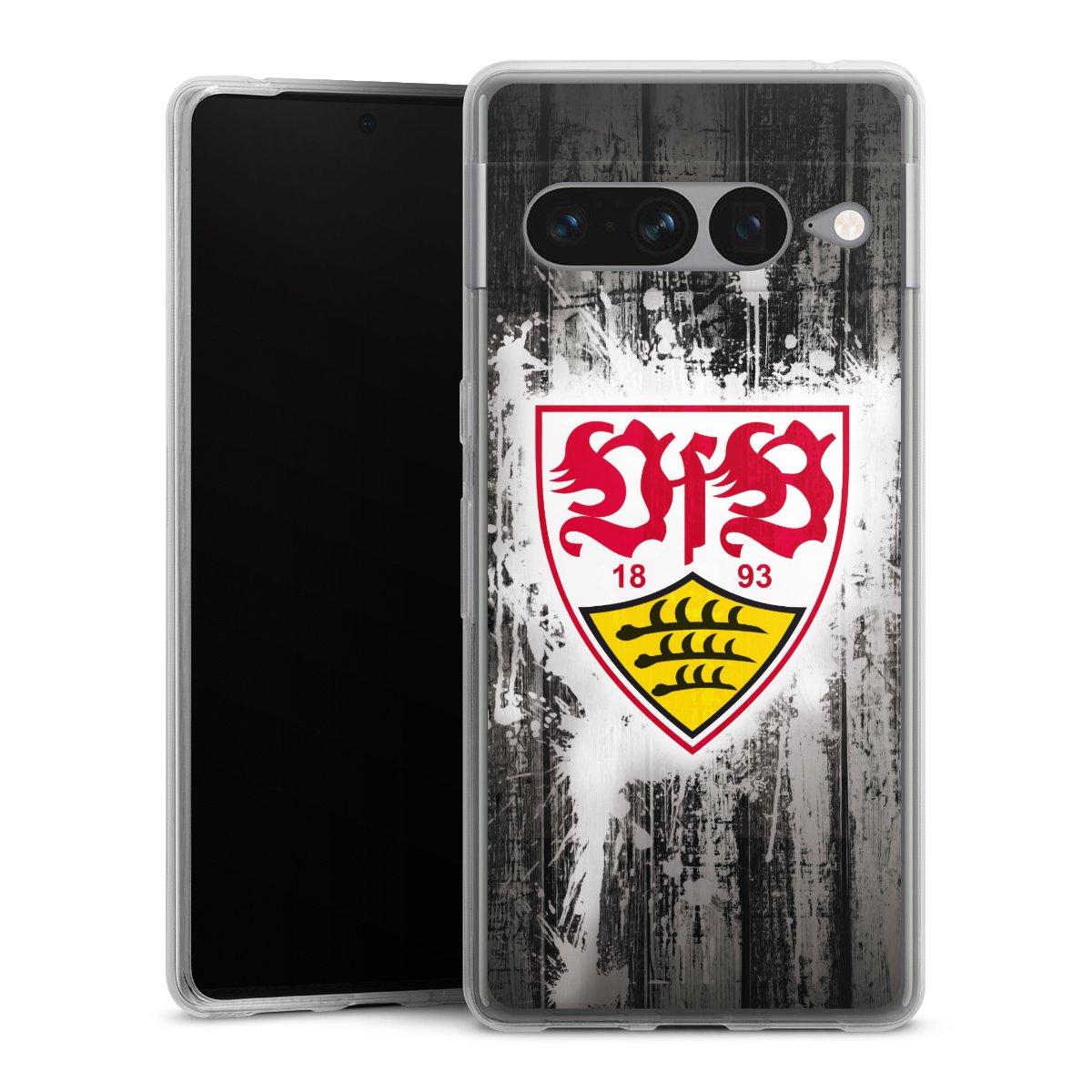 Google Pixel 7 Pro Handy Silikon Hülle Case transparent Handyhülle Vfb Stuttgart Official Licensed Product Silikon Case