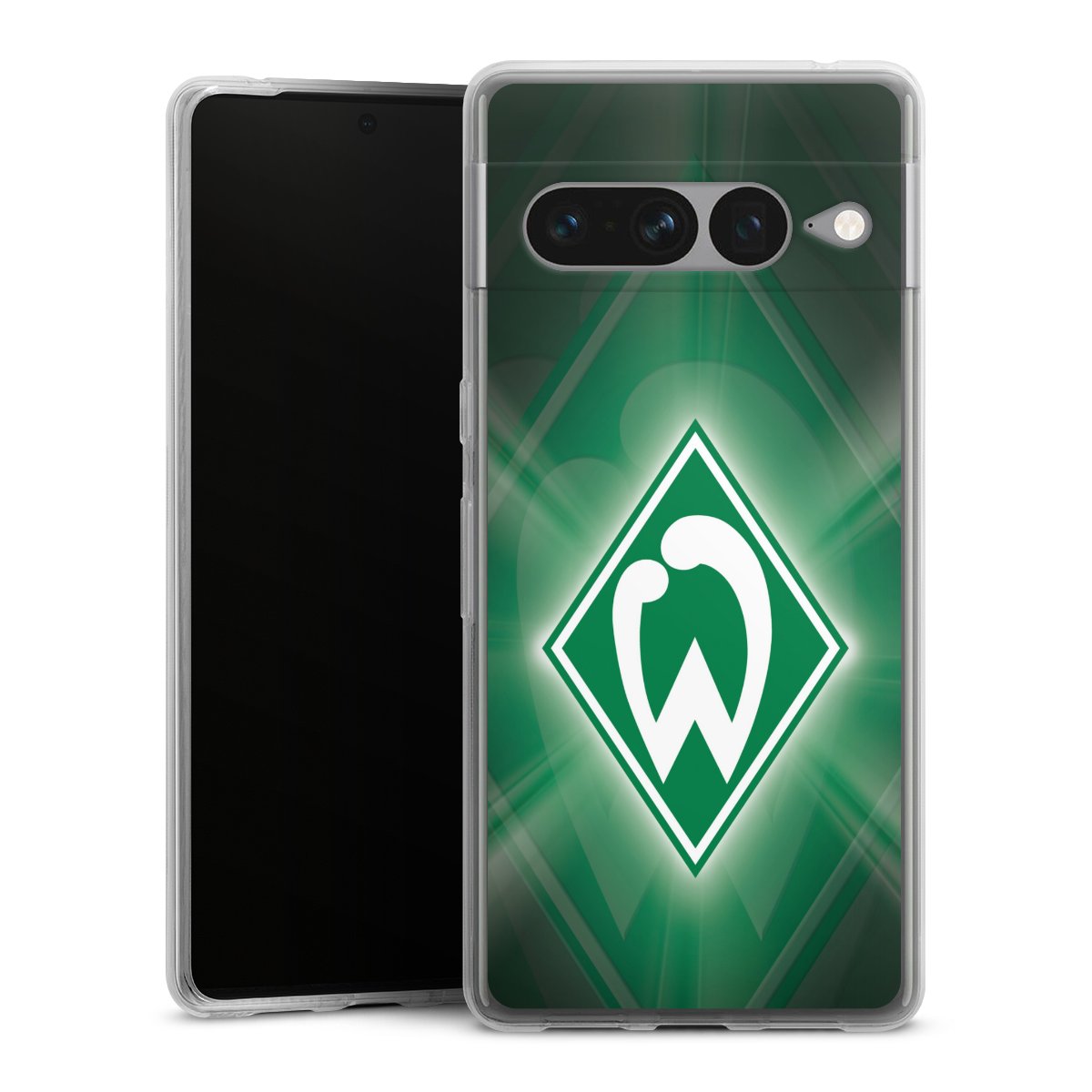 Google Pixel 7 Pro Handy Silikon Hülle Case transparent Handyhülle Sv Werder Bremen Official Licensed Product Coat Of Arms Silikon Case