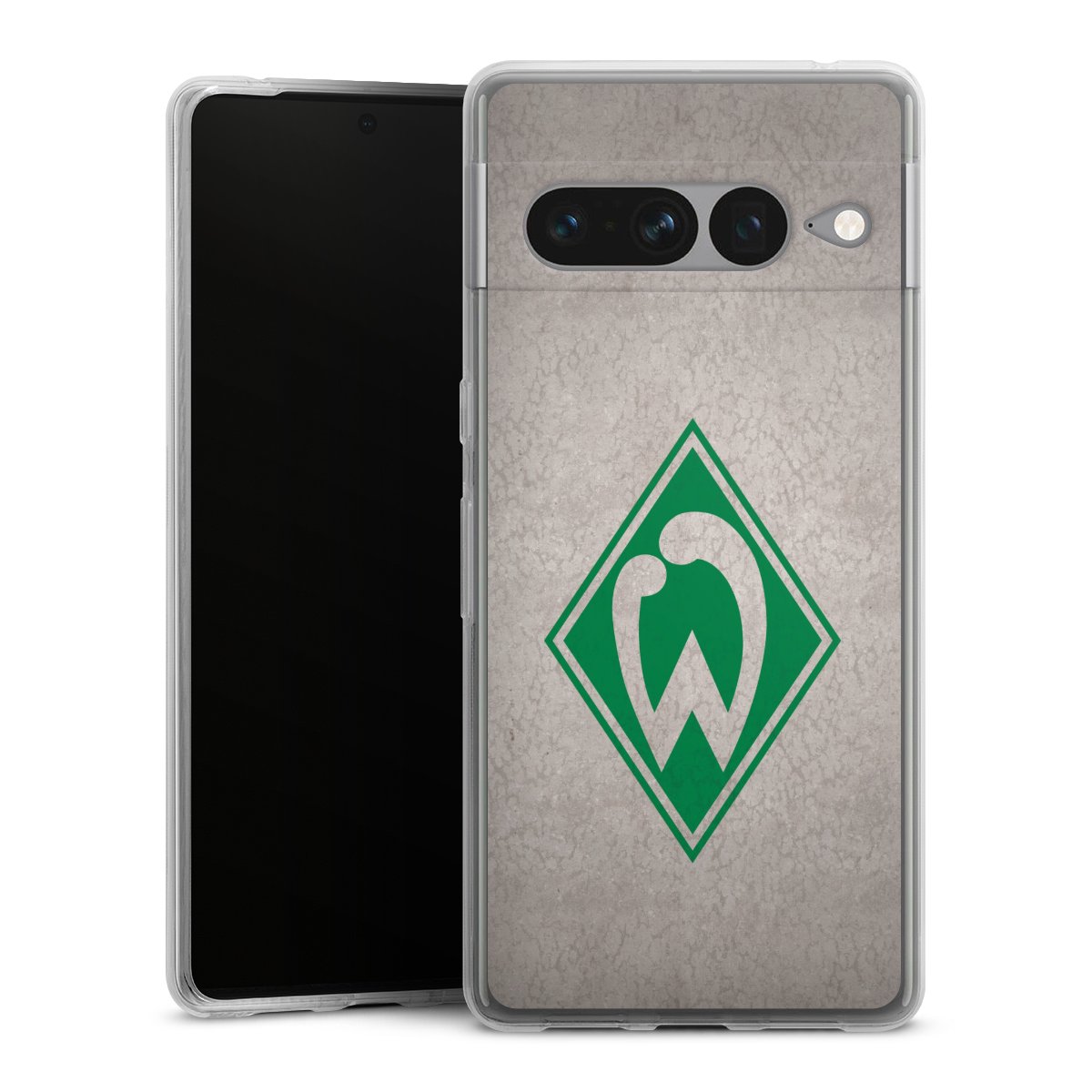 Google Pixel 7 Pro Handy Silikon Hülle Case transparent Handyhülle Sv Werder Bremen Concrete Official Licensed Product Silikon Case