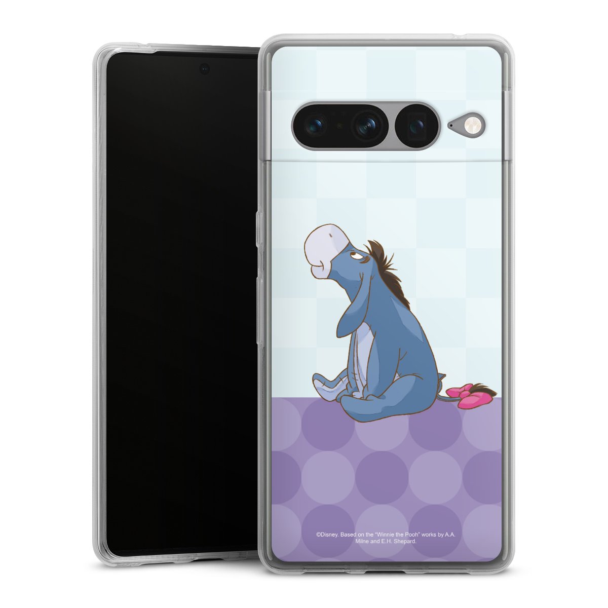 Google Pixel 7 Pro Handy Silikon Hülle Case transparent Handyhülle Disney Donkey Winnie The Pooh Silikon Case