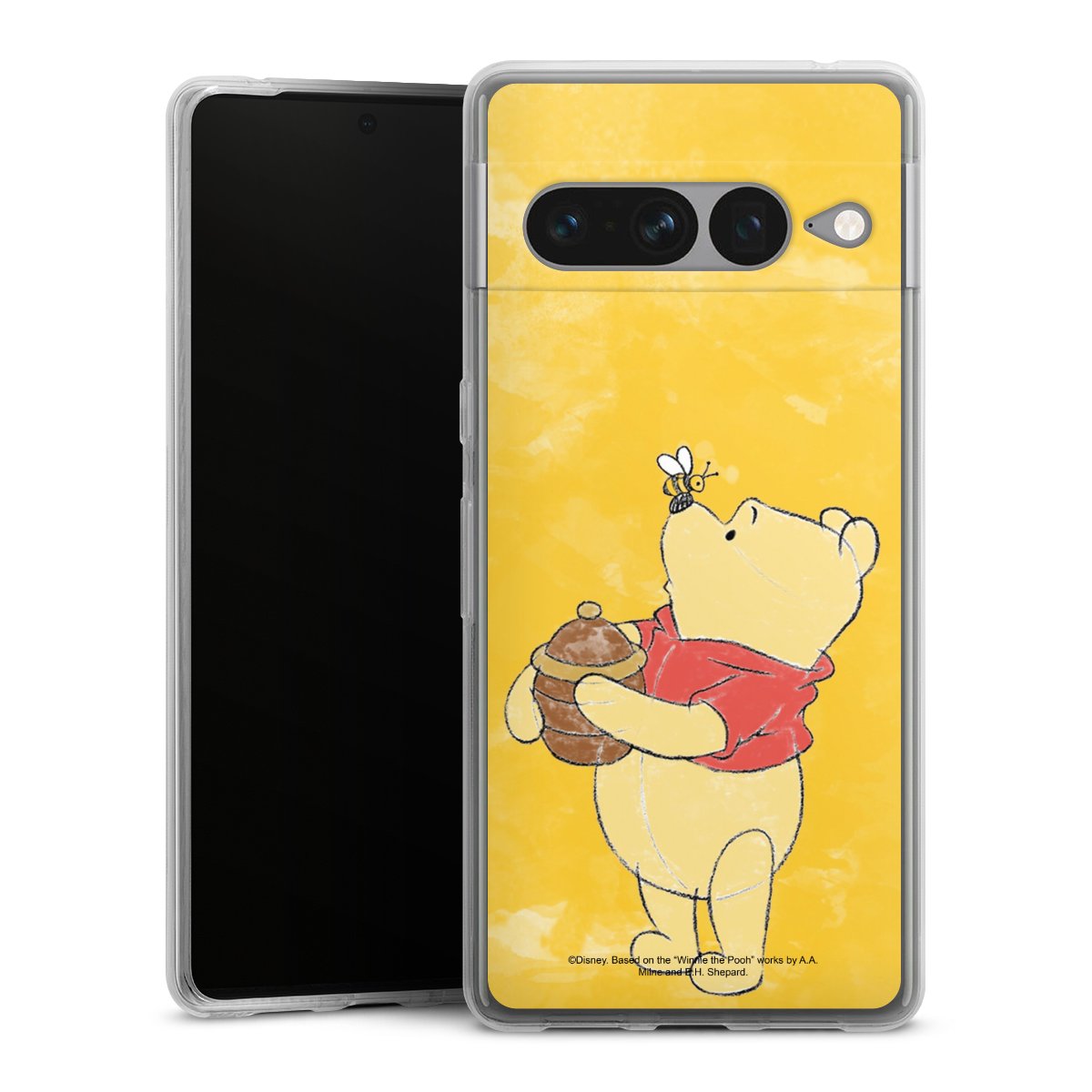 Google Pixel 7 Pro Handy Silikon Hülle Case transparent Handyhülle Official Licensed Product Winnie The Pooh Disney Silikon Case