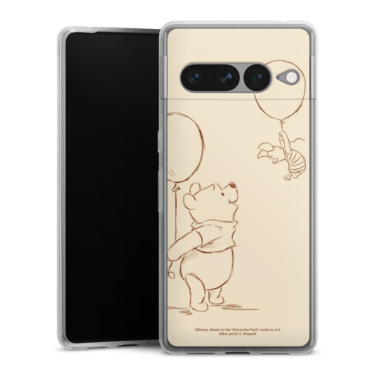 Google Pixel 7 Pro Handy Silikon Hülle Case transparent Handyhülle Official Licensed Product Winnie The Pooh Disney Silikon Case