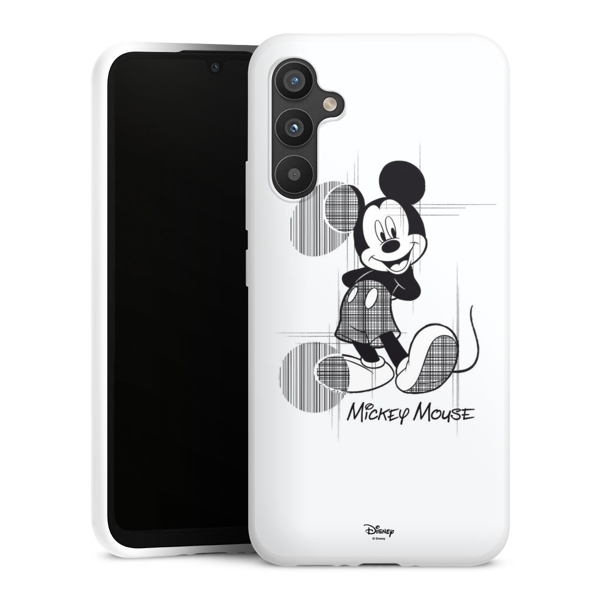 Galaxy A34 5G Handy Silikon Hülle Case weiß Handyhülle Disney Official Licensed Product Mickey Mouse Silikon Case