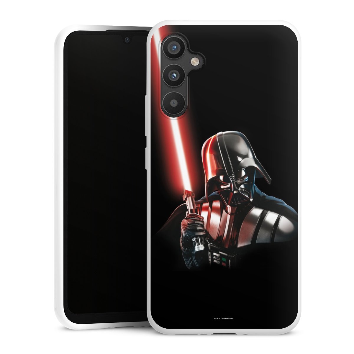 Galaxy A34 5G Handy Silikon Hülle Case weiß Handyhülle Star Wars Merchandise Darth Vader Silikon Case