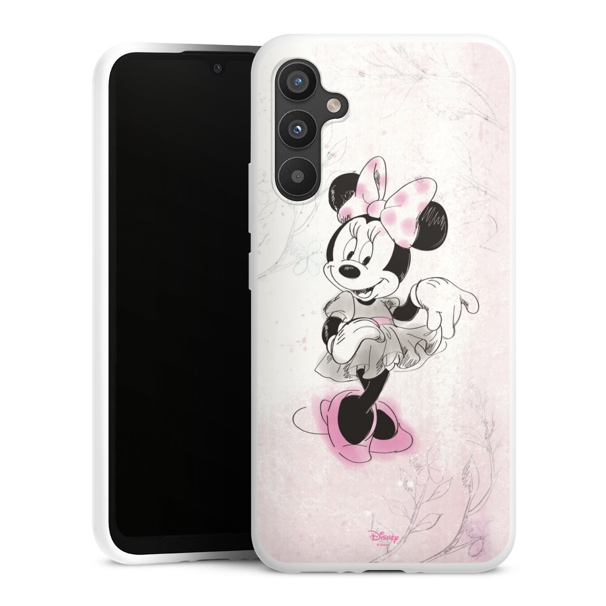 Galaxy A34 5G Handy Silikon Hülle Case weiß Handyhülle Disney Minnie Mouse Vintage Silikon Case