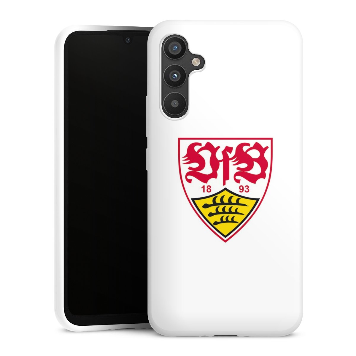 Galaxy A34 5G Handy Silikon Hülle Case weiß Handyhülle Logo Official Licensed Product Vfb Stuttgart Silikon Case