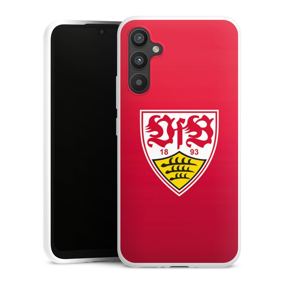 Galaxy A34 5G Handy Silikon Hülle Case weiß Handyhülle Official Licensed Product Vfb Stuttgart Silikon Case