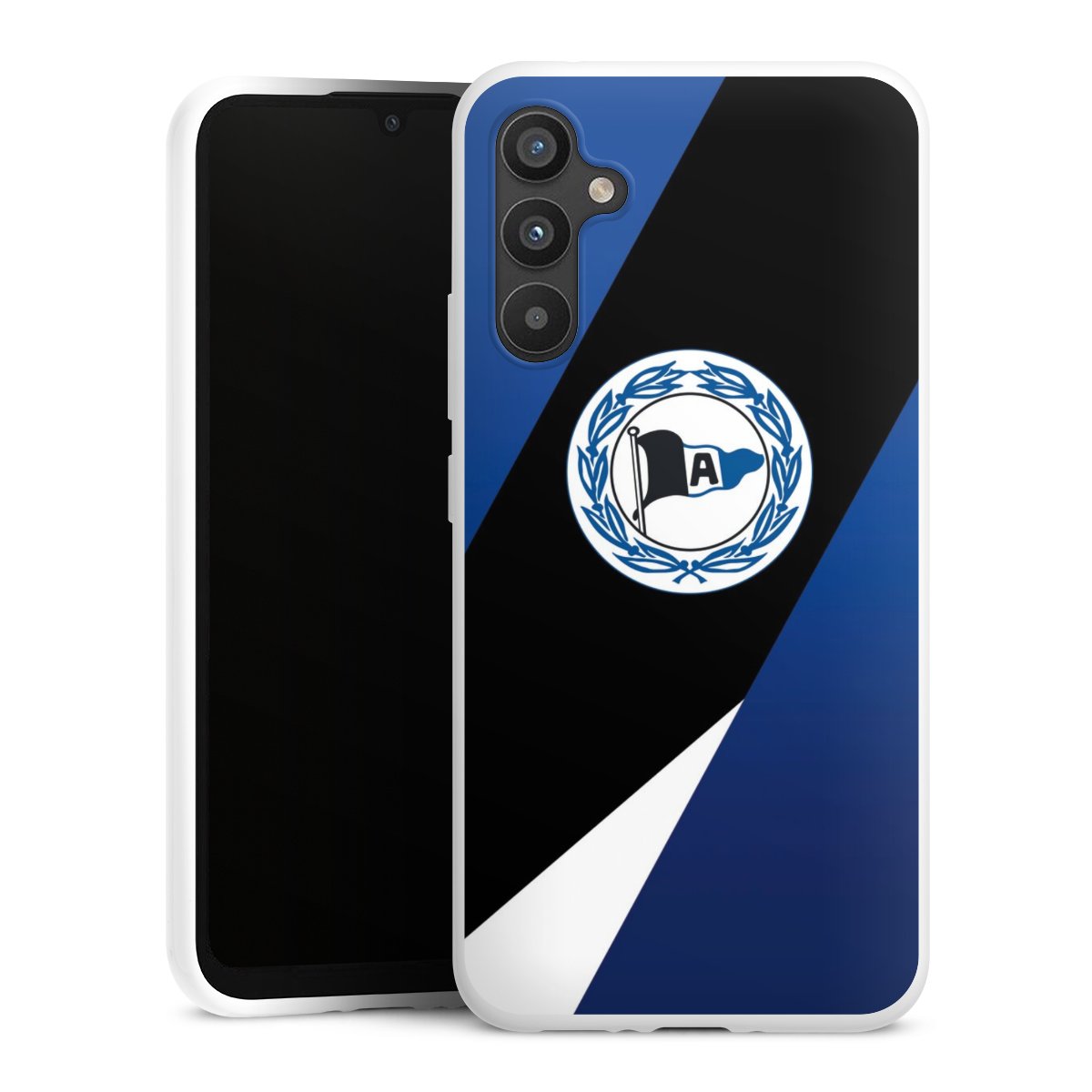 Galaxy A34 5G Handy Silikon Hülle Case weiß Handyhülle Official Licensed Product Arminia Bielefeld Dsc Silikon Case