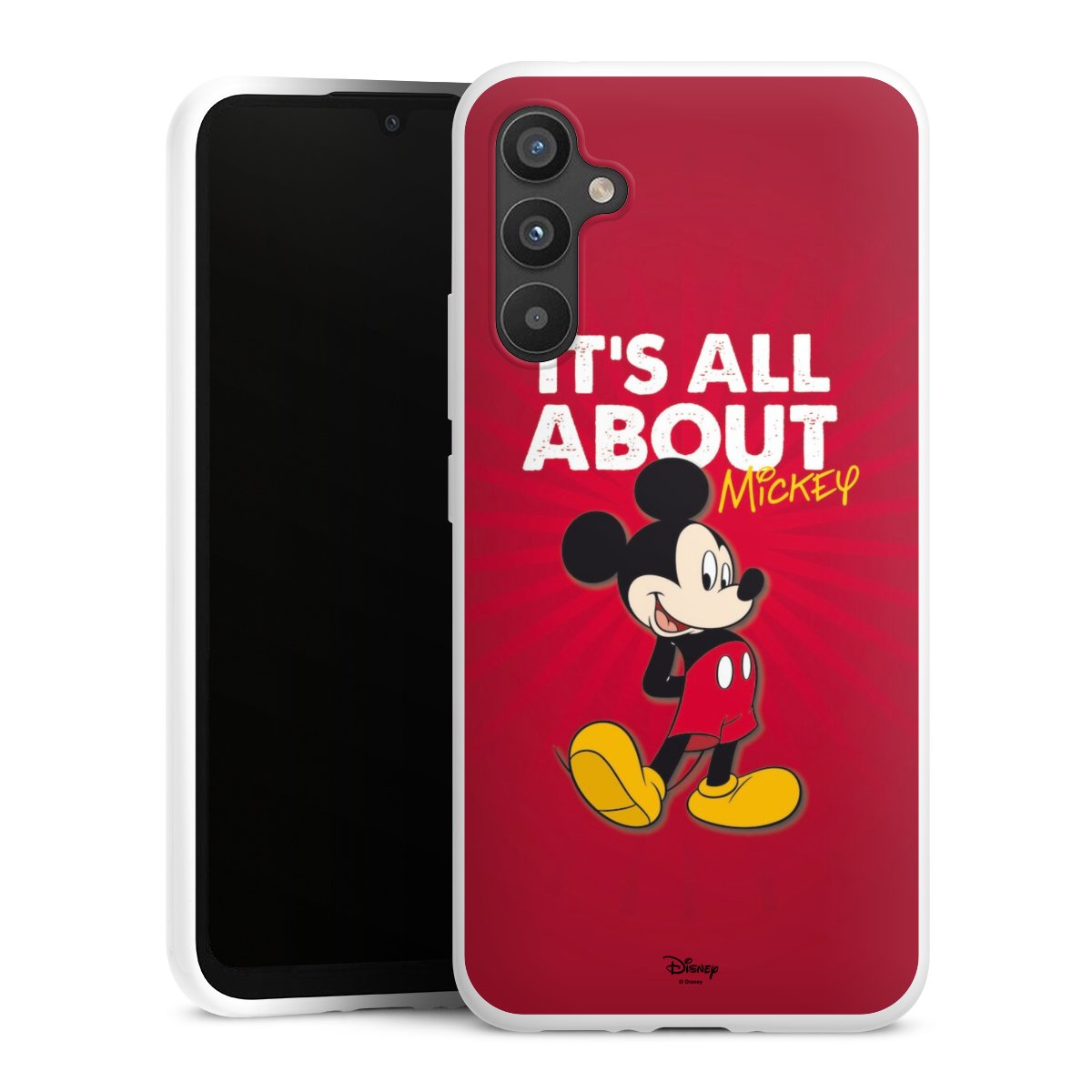 Galaxy A34 5G Handy Silikon Hülle Case weiß Handyhülle Mouse Disney Official Licensed Product Silikon Case