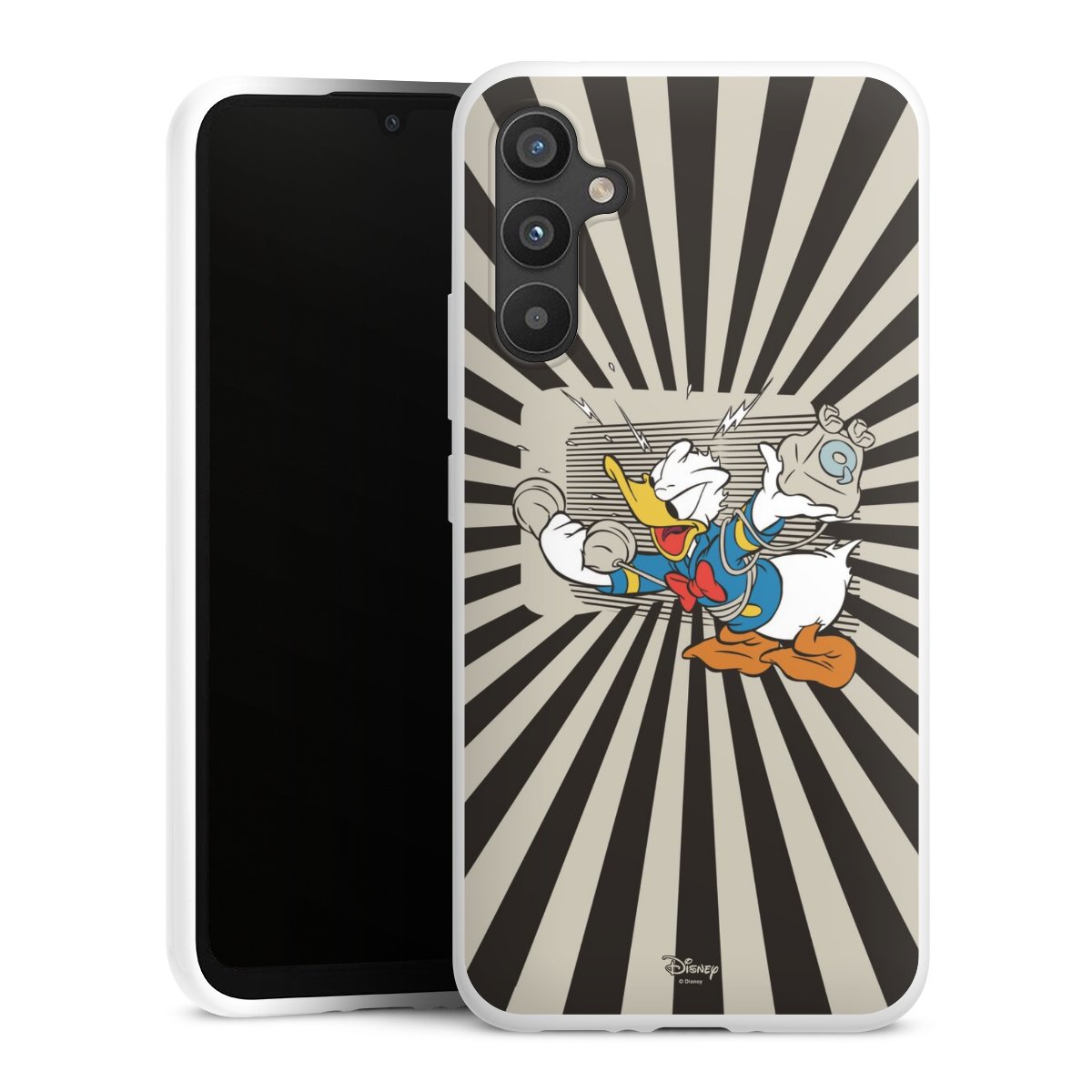 Galaxy A34 5G Handy Silikon Hülle Case weiß Handyhülle Donald Duck Disney Official Licensed Product Silikon Case