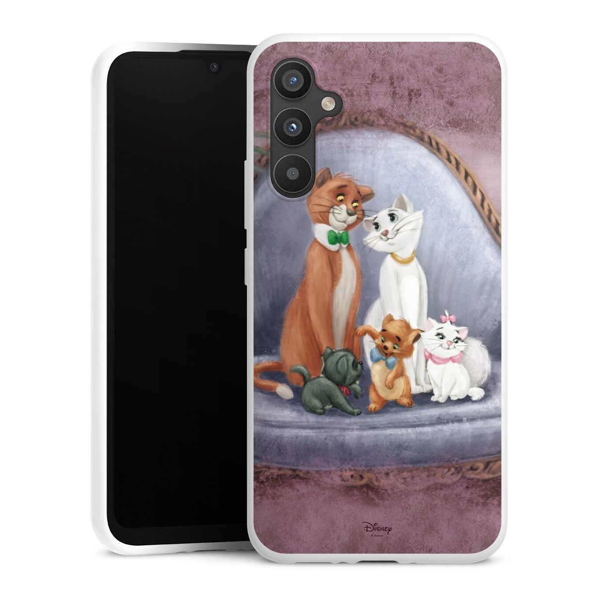 Galaxy A34 5G Handy Silikon Hülle Case weiß Handyhülle Official Licensed Product Disney Aristocats Silikon Case