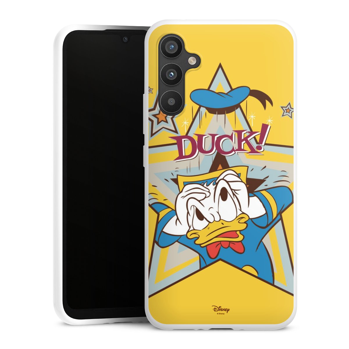 Galaxy A34 5G Handy Silikon Hülle Case weiß Handyhülle Official Licensed Product Donald Duck Disney Silikon Case