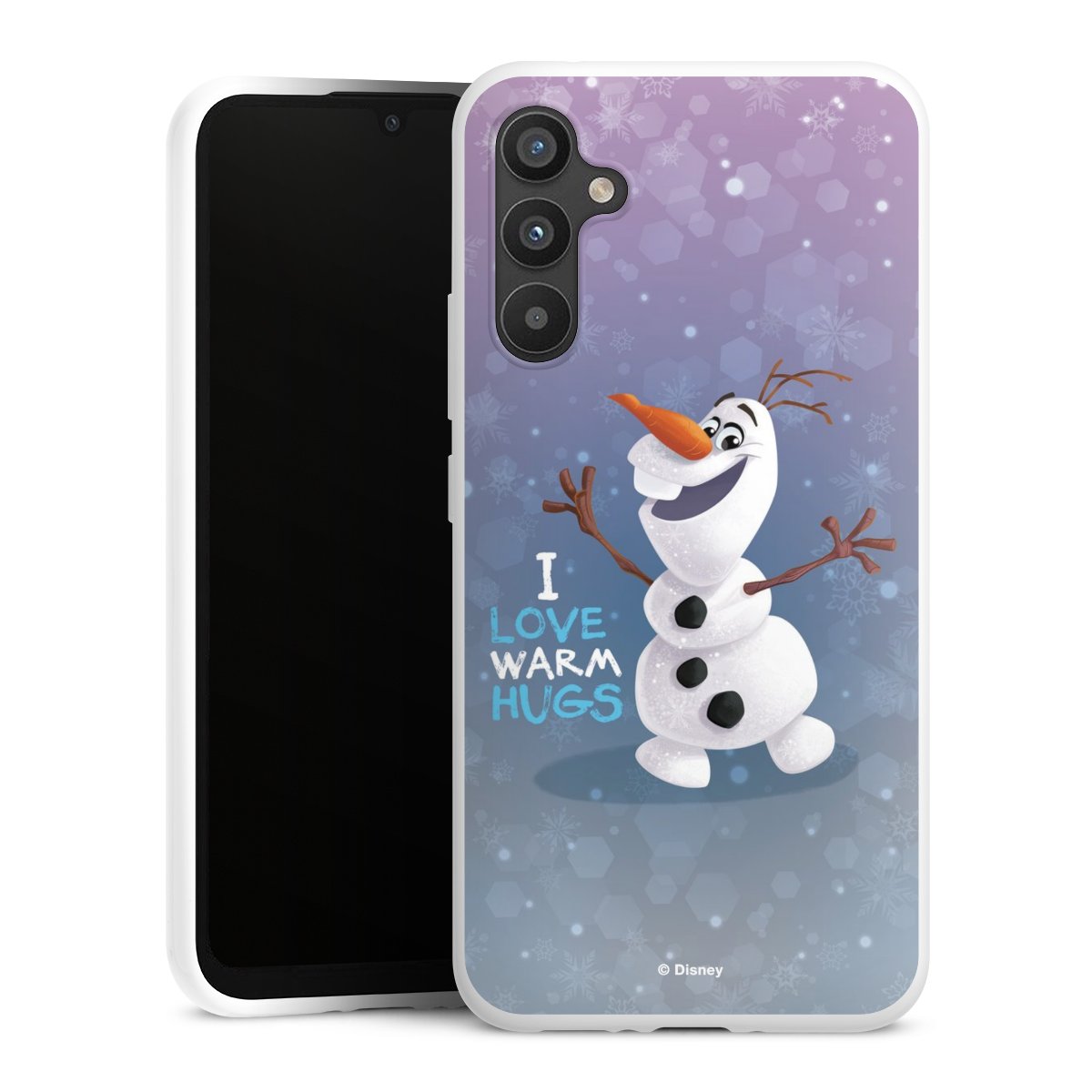 Galaxy A34 5G Handy Silikon Hülle Case weiß Handyhülle Frozen Frozen Olaf Official Licensed Product Silikon Case