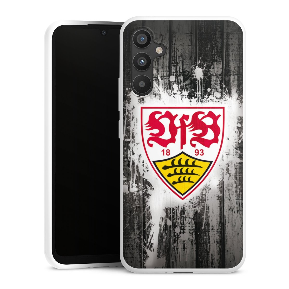 Galaxy A34 5G Handy Silikon Hülle Case weiß Handyhülle Vfb Stuttgart Official Licensed Product Silikon Case