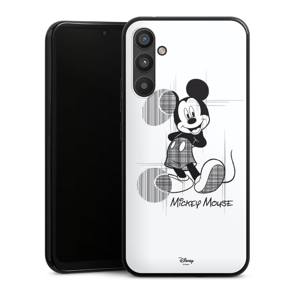 Galaxy A34 5G Handy Silikon Hülle Case schwarz Handyhülle Disney Official Licensed Product Mickey Mouse