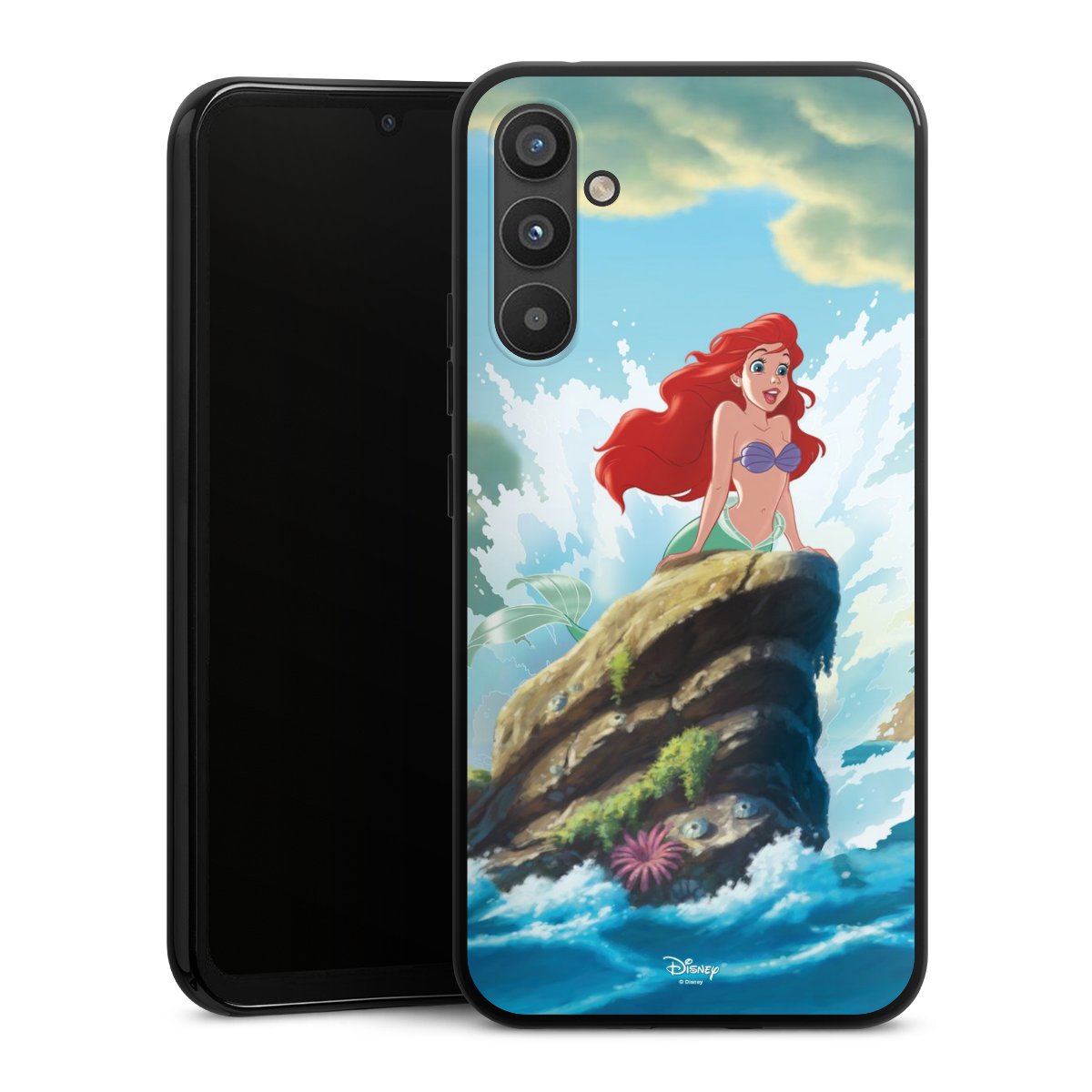 Galaxy A34 5G Handy Silikon Hülle Case schwarz Handyhülle Mermaid Arielle Die Meerjungfrau Official Licensed Product