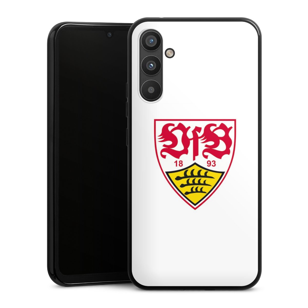 Galaxy A34 5G Handy Silikon Hülle Case schwarz Handyhülle Logo Official Licensed Product Vfb Stuttgart