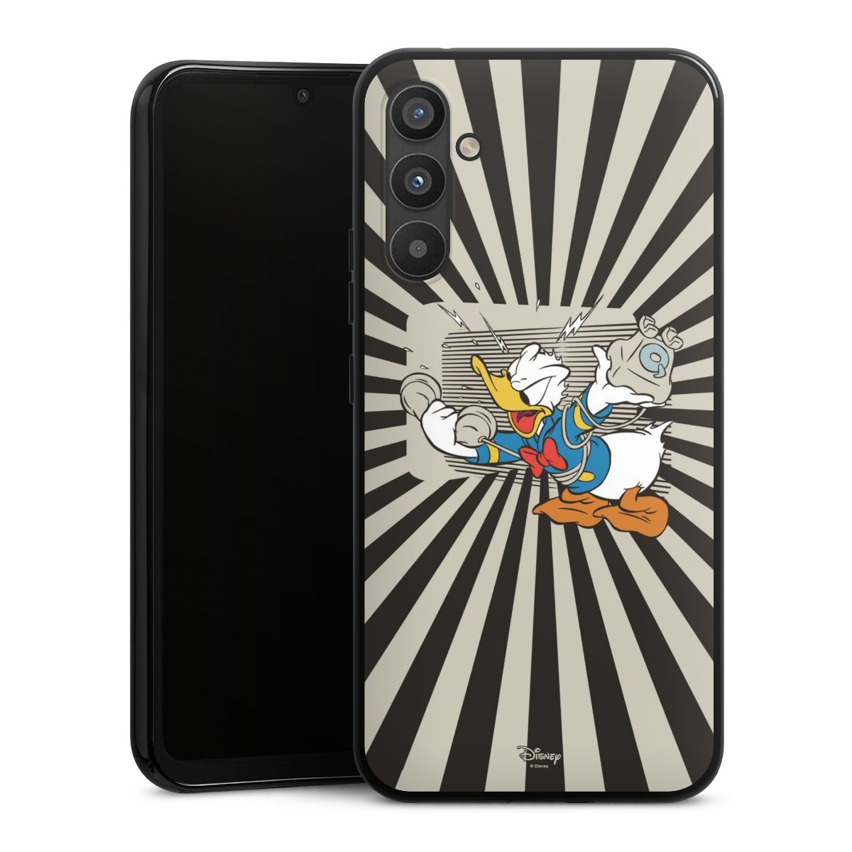 Galaxy A34 5G Handy Silikon Hülle Case schwarz Handyhülle Donald Duck Disney Official Licensed Product